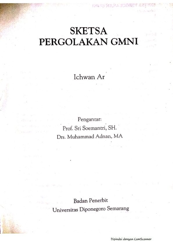Sketsa Pergolakan GMNI – Ichwan Ar